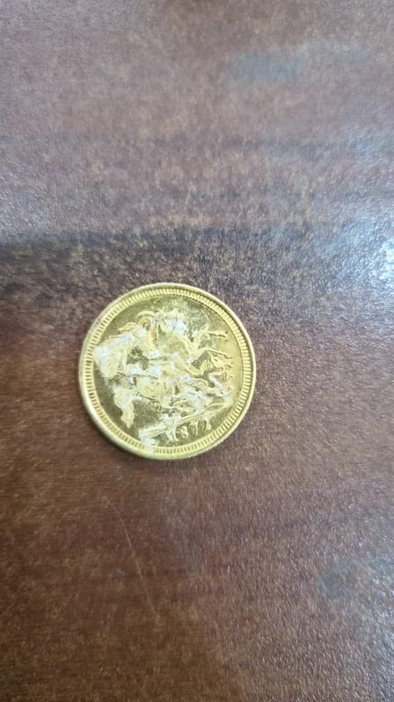 Gold coin reverse 1872